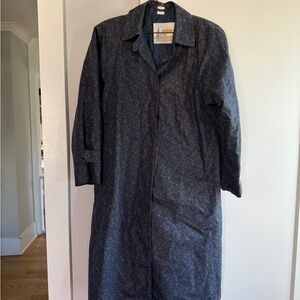 Vintage London Fog Purple Floral Trench Coat